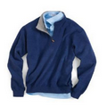 Peter Millar Red Melange Fleece Quarter Zip Pullover Sweater